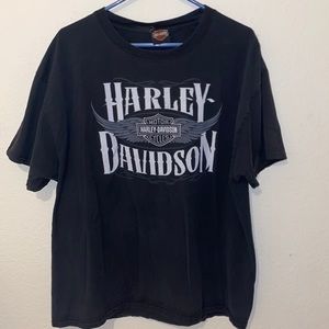 Harley Davidson motorcycles black vintage tee